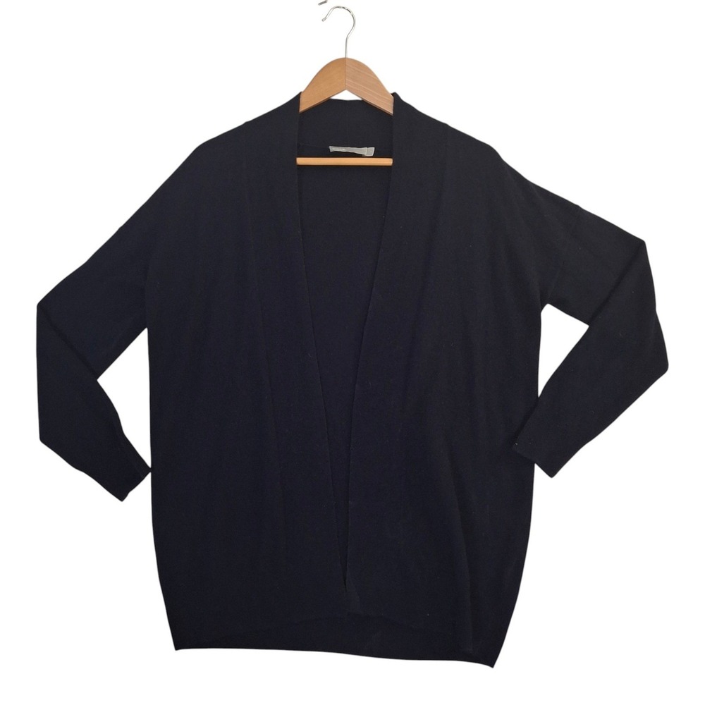 Vince Wool Cashmere Open Front Cardigan Navy Blue Small S Sweater Minimalist